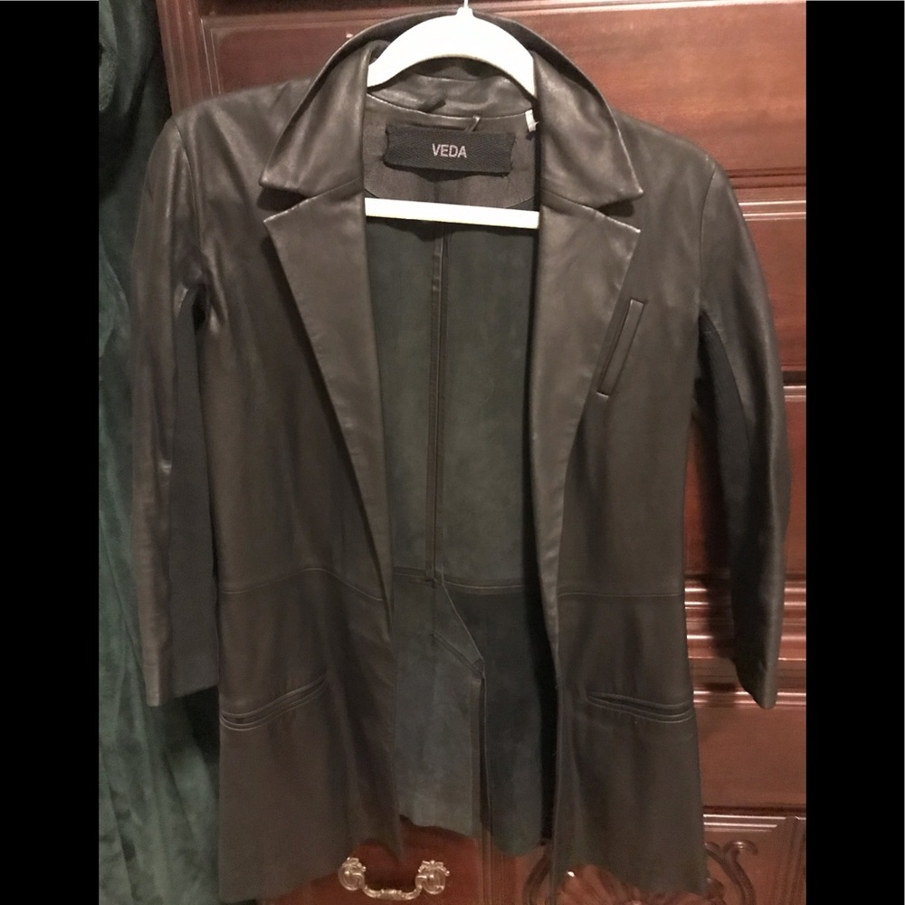 Veda soft leather blazer